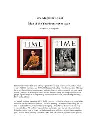 Adolf Hitler Time Magazines Man Of The Year 1938