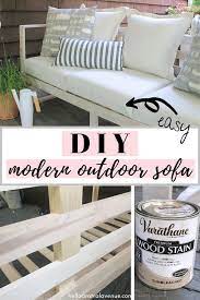 Easy Diy Modern Outdoor Sofa Hello