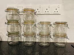 Ikea Glass Jars 0 5l With Lid Preloved