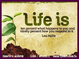 Life Is Ten Percent Inspirational Quote by Lou Holtz Facebook Timeline via Relatably.com
