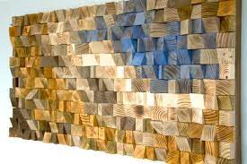 Reclaimed Wood Wall Art Wood Mosaic