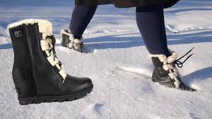 Multiple defects, unmatched pair, one boot taller and longer than the other, scratches in leather, wedge loose and makes noises when walked in, boots had been worn and had stuff all in the. Sorel Joan Of Arctic Wedge Ii Shearling Boot Try On Review Corrie V Youtube