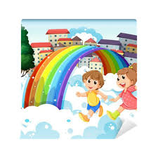 Barn av regnbuen er mest kjent etter at den blei brukt som protest mot terrorangrepet 22. Fototapet Barn Leker I Naerheten Av Regnbuen Pixers Vi Lever For Forandring