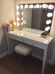 vanity mirror table with lights