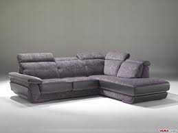 fabric sofa with reclining headrests
