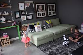 Kids Playroom With 3 Ikea Kivik Chaise