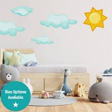 Cloud And Sun Wall Sticker Jungle