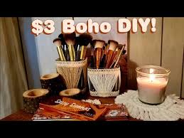 easy boho makeup brush holder diy