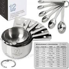 Measuring Cups And Spoons Stainless Steel Metal Stackable