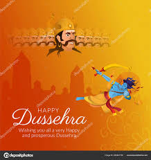 elegant hindu happy dussehra festival