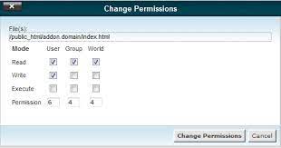 file permissions hosting name com