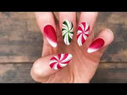 peppermint swirl pro nail art design