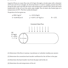 liquid oil flows at a m flow rate