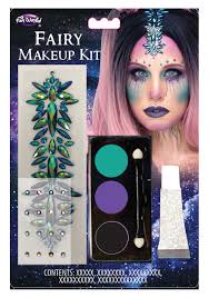 fairy glitter makeup kit womens black purple green one size fun world