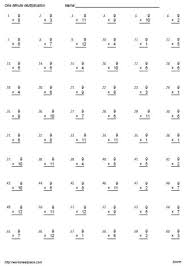 9 times tables worksheets