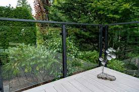 Framed Glass Railing With Steel Cable