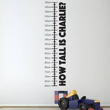 Personalised Childrens Height Chart Wall Sticker Nursery
