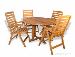 teak outdoor dining set round table