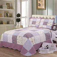 Comforbed Purple Violet Plaid Bed Set