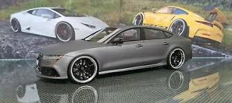 Don't leave the chance … Modellauto 1 18 Audi Rs7 Sportback 2016 Motorhelix Matt Grau Tuning Umbau Ebay