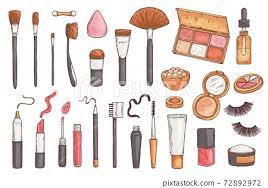 beauty toolakeup cosmetics flat