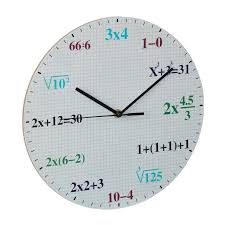 Wall Clock With Math Formulas