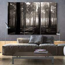 Cow Canvas Forest Wall Art