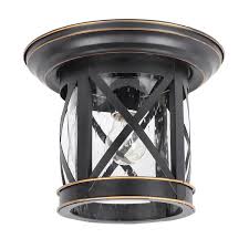 Imperial Black 1 Light Outdoor Ceiling
