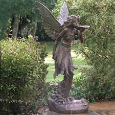 Bronze Effect Standing Fairy Sculpture