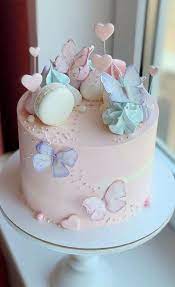 Girl Cakes In 2020 Cute Birthday Cakes Butterfly Birthday Cakes  gambar png