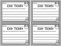 Common Core Exit Tickets Second Grade Literature