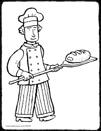 Print coloring of baker and free drawings. Baker Kiddicolour