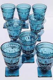 Blue Glass Water Or Wine Glasses