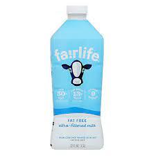 fairlife fat free lactose free milk