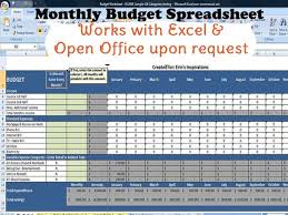 Monthly Budget Spreadsheet Home Finance Management Excel Worksheet Tracks Expenses Income
