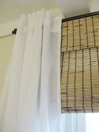 Woven Blinds White Curtains