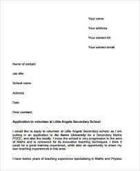 A letter of application should begin with both your and the employer s contact information name address phone number email followed by the date. 7 Job Application Letter For Volunteer Free Sample Example Format Download Free Premium Templates
