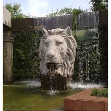 Frp Lion Face Garden Fountain