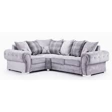 corner sofa bed in silver grey