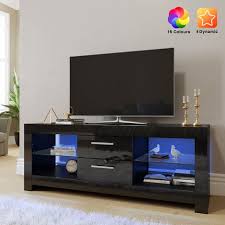 Elegant Tv Stand 1300mm Black Corner Tv