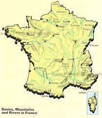 Where is france in the world? Map Of Basins Mountains And Rivers In France Planetware