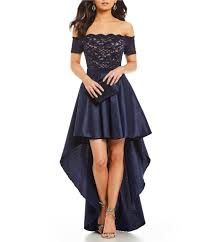 Jodi Kristopher Scalloped Off The Shoulder Long High Low