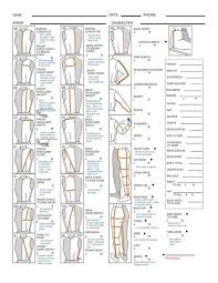 Measurement Chart For Patternmaking Patternmaking For
