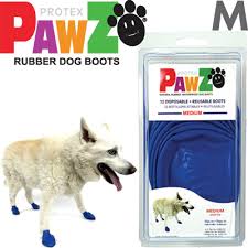 Product For 12 Pieces Of Pawz Rubber Dog Boots Medium Size Blue Medium Sized Dog Big Dogs Containing For Three Times Of Four Feet