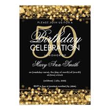 Elegant 50th Birthday Party Sparkles Gold Invitation Zazzle Com