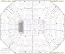 Mohegan Sun Arena Detailed Seat Row Numbers End Stage