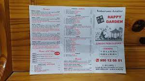 menu at happy garden restaurant el