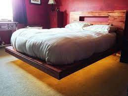 floating bed frame diy pallet bed