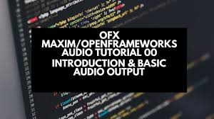 ofx maximilian openframeworks audio