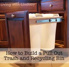 pull out trash and recycling bin